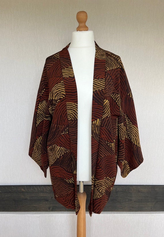 Vintage Japanese  kimono silk Jacket, Haori jacket
