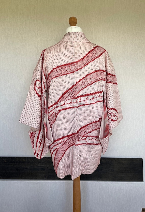 Vintage Japanese kimono Jacket, Silk crepe Haori,… - image 1