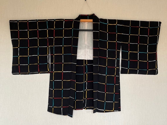 Vintage Japanese  kimono silk Jacket, Haori jacke… - image 7