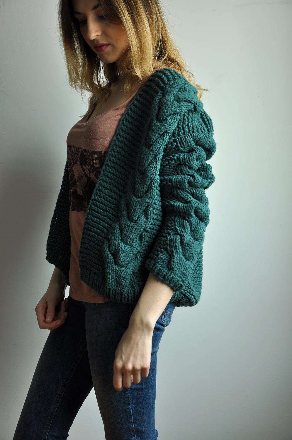 Hand Knitted Cardigan SM Etsy New Zealand