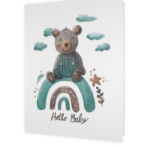 Biglietto per bebè "Hello Baby" senza busta