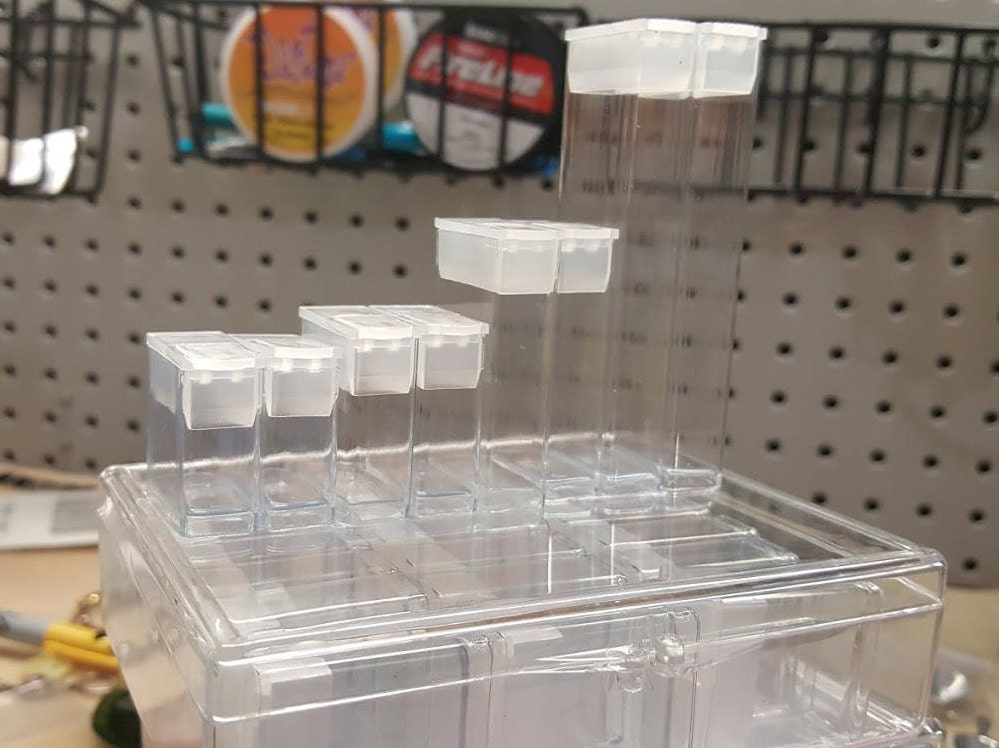 Flip Top Tubes Bead Storage Containers in Clear Storage Box Etsy