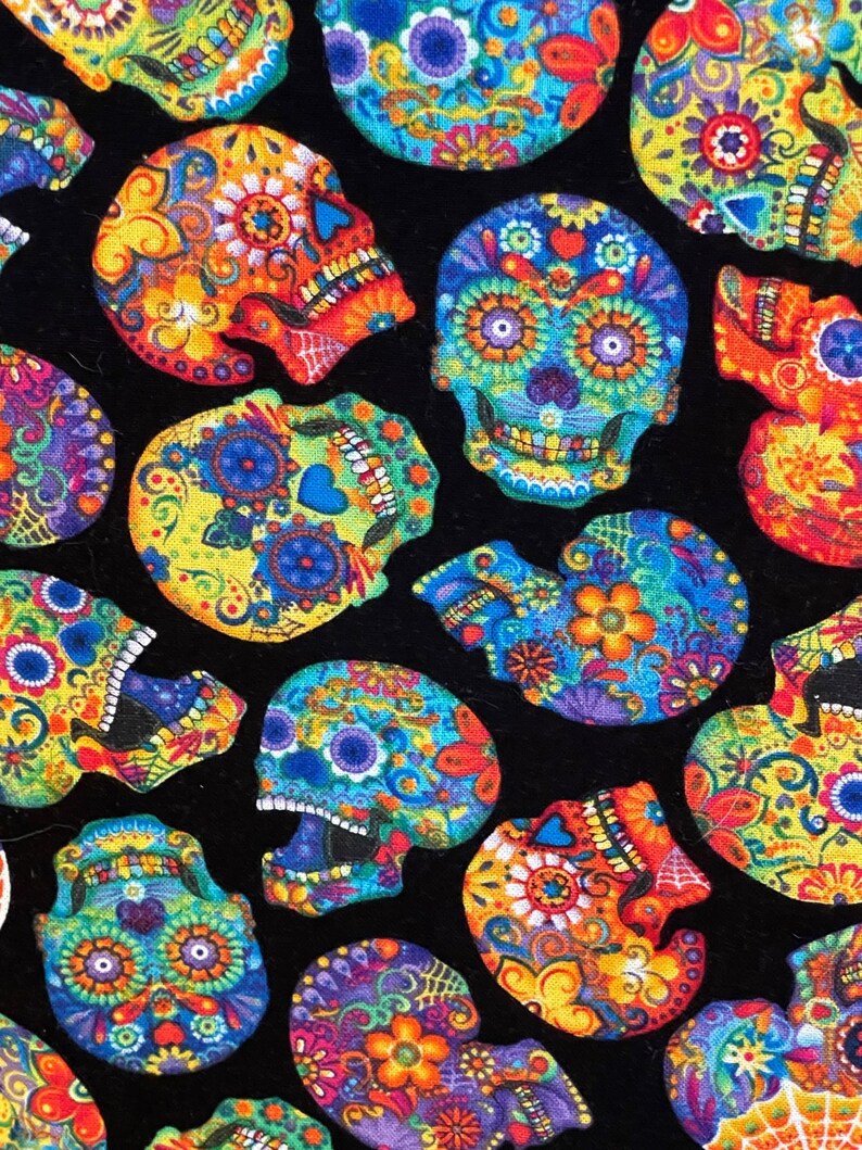 Bright Colorful Sugar Skulls Highlight Retro-styled - Etsy