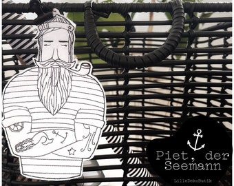 Embroidery file ITH •Sailor Piet• 13x18