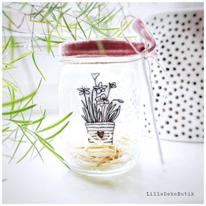Embroidery file *Bellflowers in glass & labels application* 10x10