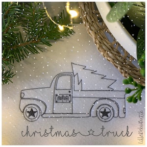 Borduurbestand Christmas Truck 13x18