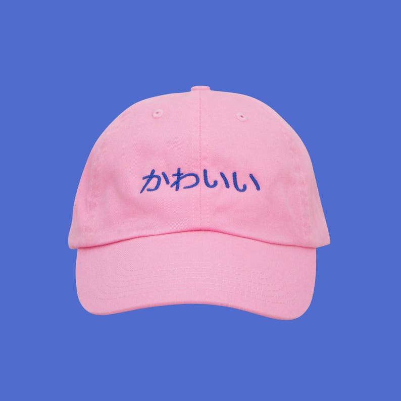 Kawaii Dad Hat Pastel Pink Dad Hat Aesthetic Clothing Etsy