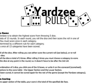 Download Am Schnellsten Yahtzee Rules Printable
