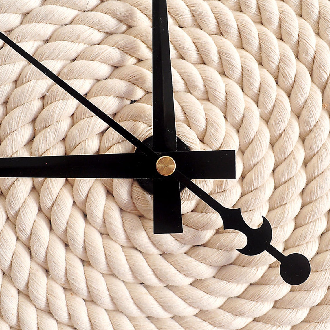 Large Beach Wall Clock Nautical Theme Rope Clock Etsy