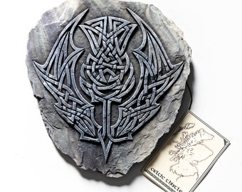 Celtic Thistle Wall Plaque, Scottish gift, Handmade in Scotland, Celtic Wall Art, Flower of Scotland, Celtic Design, Unique Celtic Design