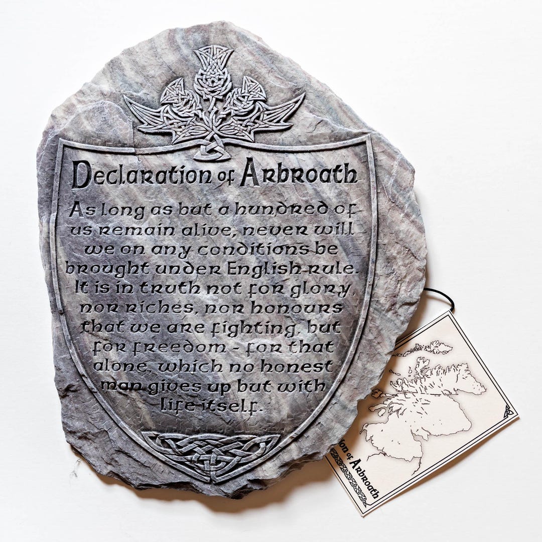 Declaration of Arbroath Wall Art, Handmade Scottish Gift, Scottish ...