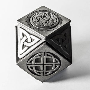 Medium Cube Celtic Treasure Box | Geometric Box | Unique Scottish Gift