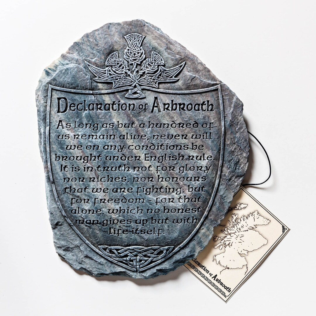 Declaration of Arbroath Wall Art, Handmade Scottish Gift, Scottish ...