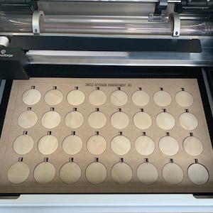 File SVG per incisione su disco Glowforge, portachiavi, cinturino da polso (download digitale)