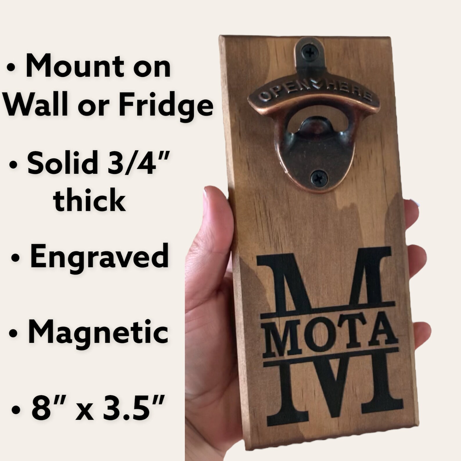 Personalized Bottle Opener With Multiple Color Etsy