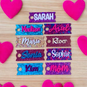 Berry Truffle Chroma Tumbler Topper |Stanley Name Plate | Stanley Cup Topper | Glitter Name Plate | Personalized Name for Stanley Cup