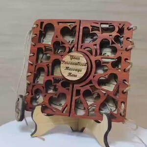 Op maat gemaakte gepersonaliseerde echt hard massief hout lasergravure plaque kaart huwelijksuitnodiging valentijn verjaardag kerstcadeau aanwezig