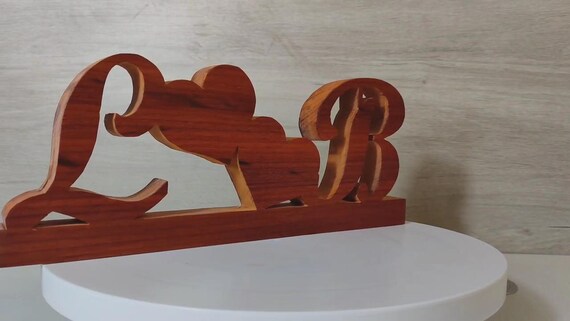 solid wood Personalized any name letter word sign symbol logo stand plaque block gift present sanded for painting home office wedding party