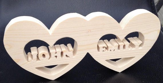 solid wood Personalized any name letter word sign symbol logo stand plaque block gift present sanded for painting home office wedding party