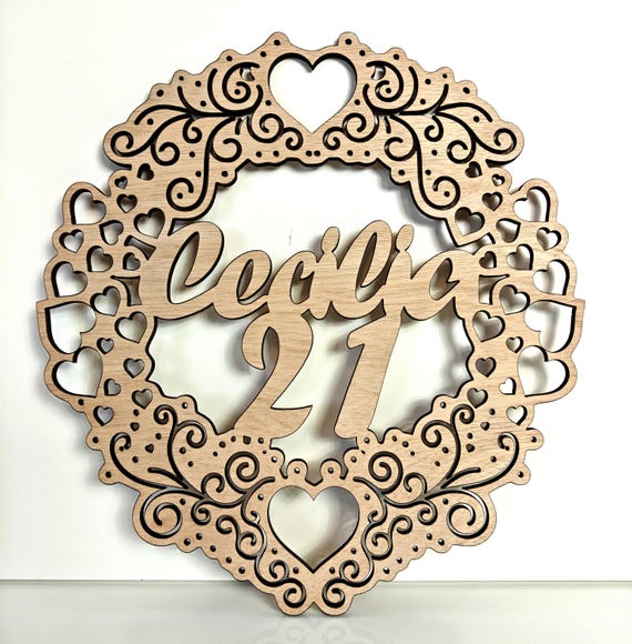 custom made personalised bespoke laser cut plywood wood name word wall door plaque letter number sign logo design service wedding party