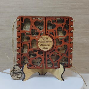 Op maat gemaakte gepersonaliseerde echt hard massief hout lasergravure plaque kaart huwelijksuitnodiging valentijn verjaardag kerstcadeau aanwezig