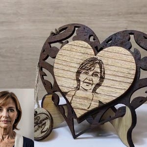 Op maat gemaakte gepersonaliseerde echt hout foto foto teken logo plaquette kaart lasergesneden gegraveerde bruiloft verjaardag verjaardag valentijn bruiloft