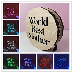 Caja de luz LED de noche personalizada de 158 mm hecha a medida con nombre, letra, número, pared, puerta, USB, modo multicolor, flash de velocidad, atenuación, corte láser, madera