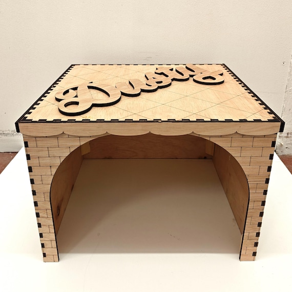 personalised bespoke custom made laser cut engraved wood wooden pet house home hutch  tortoise hamster guinea pig reptile mouse chinchilla