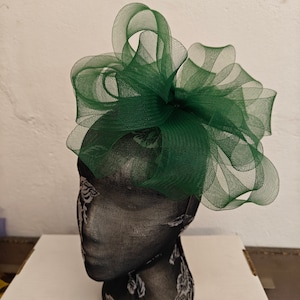 Grüner Fascinator Hut Haarschmuck Burlesque Stirnband Hochzeit Hut Haarschmuck