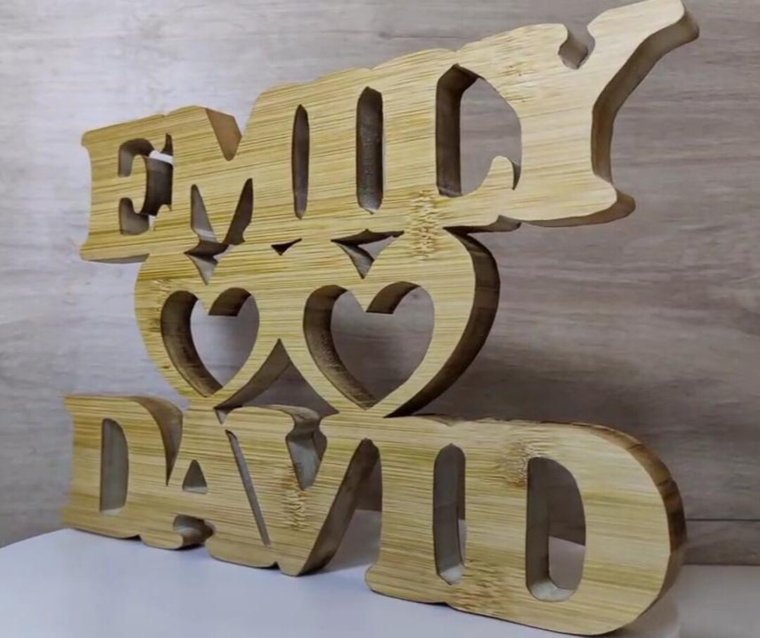 Solid Wood Personalized Any Name Letter Word Sign Symbol Logo Stand ...