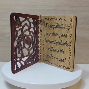 Op maat gemaakte gepersonaliseerde kaart van echt hout lasergesneden gesneden gegraveerde huwelijksuitnodiging verjaardag verjaardag Kerstmis Moederdag