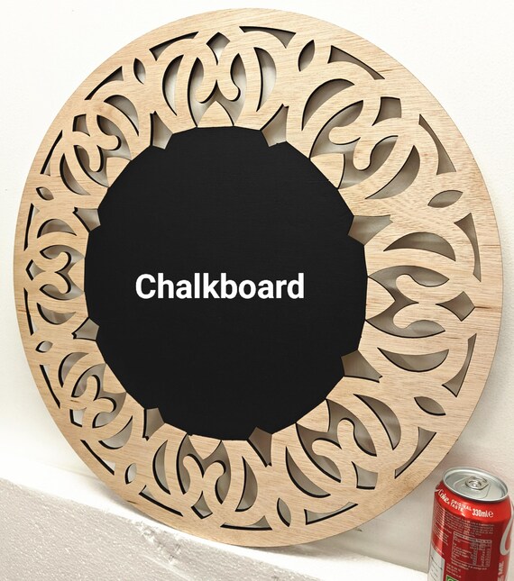 550mm mandala flower pattern chalkboard blackboard wall door decoration picture laser cut engraved home art craft wedding wood sign hanging
