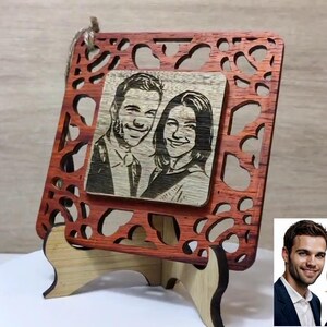 Op maat gemaakte gepersonaliseerde echt hout foto foto teken logo plaquette kaart lasergesneden gegraveerde bruiloft verjaardag verjaardag Moederdag