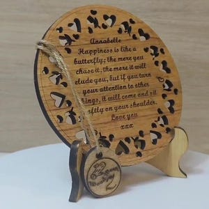 Op maat gemaakte gepersonaliseerde echt hard massief hout lasergravure plaque kaart huwelijksuitnodiging valentijn verjaardag kerstcadeau aanwezig