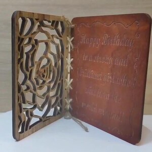 Op maat gemaakte gepersonaliseerde kaart van echt hout lasergesneden gesneden gegraveerde huwelijksuitnodiging verjaardag verjaardag Kerstmis Moederdag