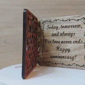Op maat gemaakte gepersonaliseerde echt hard massief hout lasergravure plaque kaart huwelijksuitnodiging valentijn verjaardag kerstcadeau aanwezig