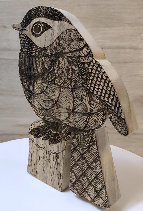 real solid hard wood camphor block bird pattern picture table display decoration decretive ornament art craft laser engraved stand