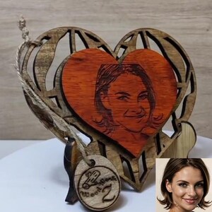 Op maat gemaakte gepersonaliseerde echt hout foto foto teken logo plaquette kaart lasergesneden gegraveerde bruiloft verjaardag verjaardag Moederdag