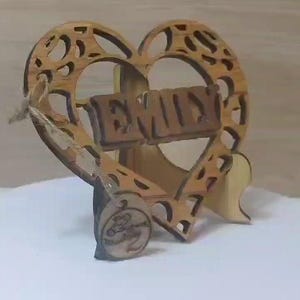 Op maat gemaakte gepersonaliseerde echt houten naamplaat kaart lasergesneden gesneden huwelijksuitnodiging verjaardag verjaardag Kerst Moederdag