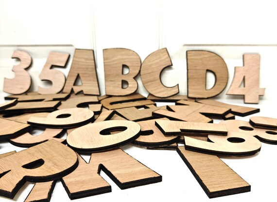 80mm laser cut wood letters craft unfinished alphabet numbers symbol capital Letter diy name painting wall door furniture decoration sign
