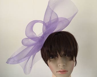 lilas clair violet plume fascinateur millinery bandeau burlesque bandeau chapeau de mariage pièce de cheveux