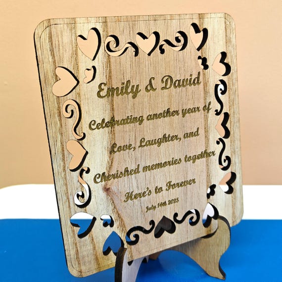 personalised real hard solid wood laser engraving plaque card wenge padauk chinaberry camphor plywood grey black white gold letters words