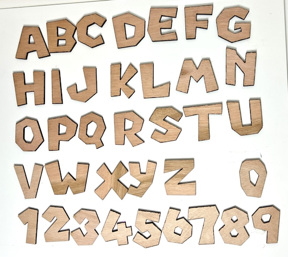 80mm laser cut wood letters craft unfinished alphabet numbers symbol capital Letter diy name painting wall door furniture decoration sign