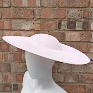 baby pink large fascinator millinery burlesque wedding hat headband party race handmade Kentucky Derby Royal Ascot hatinator DIY base