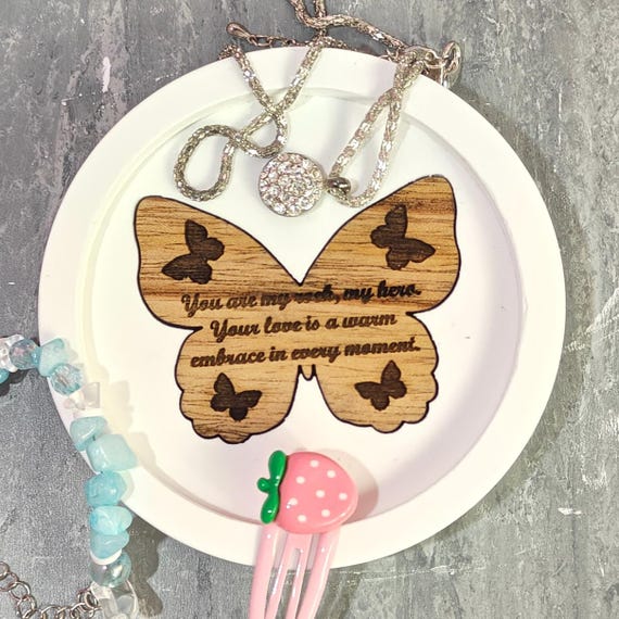 Custom hand made personalised bespoke real hard solid wood laser cut engraving plaster gypsum casting jewellery ring trinket key tray dish