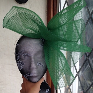 Grüner Feder Fascinator Hut Haarschmuck Burlesque Stirnband Hochzeit Hut Haarschmuck