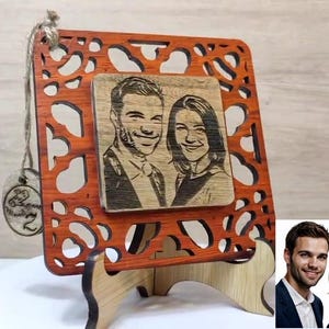 Op maat gemaakte gepersonaliseerde echt hout foto foto teken logo plaquette kaart lasergesneden gegraveerde bruiloft verjaardag verjaardag Moederdag