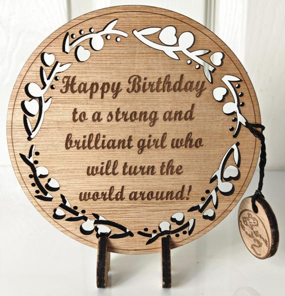 Custom made personalised wood plaque card laser cut carved engraved wedding invitation birthday anniversary Christmas Mother’s Day stand