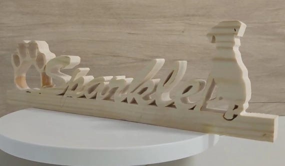 solid wood Personalized any name letter word sign symbol logo stand plaque block gift present sanded for painting home office wedding party