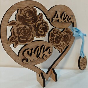 Gepersonaliseerde custom made lasergesneden gegraveerde houten naam woord bureau tafelstandaard vrijstaande muur plaquette verjaardagskaart teken logo ontwerp service